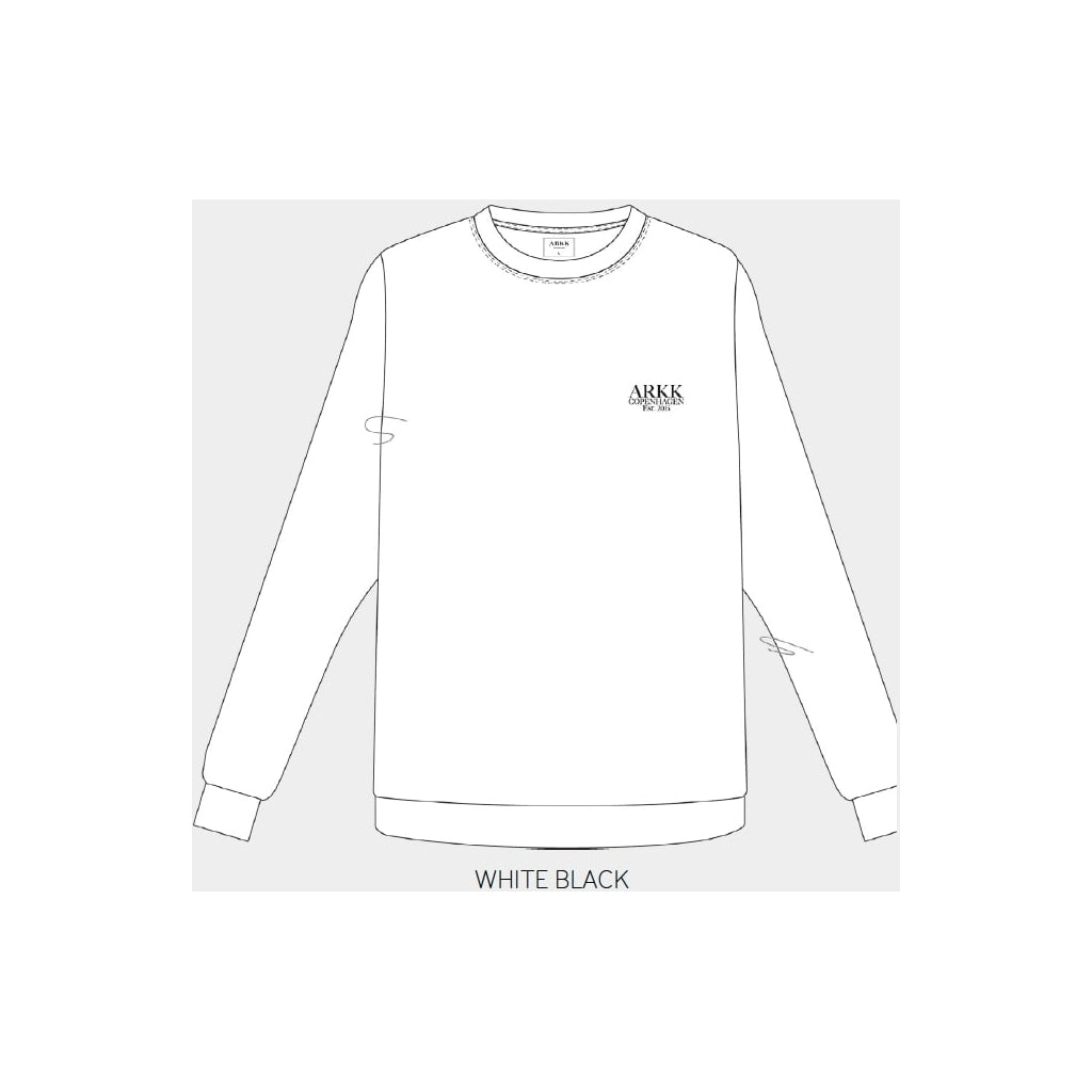 ARKK Apparel ARKK Essential Long Sleeved Tee | White Black T-Shirt White Black