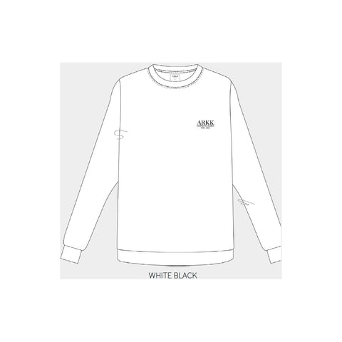 ARKK Apparel ARKK Essential Long Sleeved Tee | White Black T-Shirt White Black