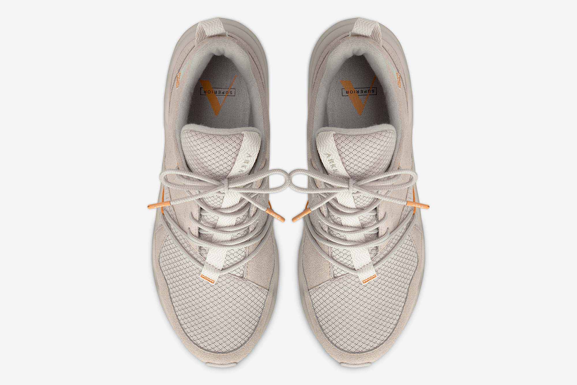 ARKK Copenhagen - Superior Line Asymtrix Suede F-PRO90 White Sand Mock Orange - Women Asymtrix White Sand