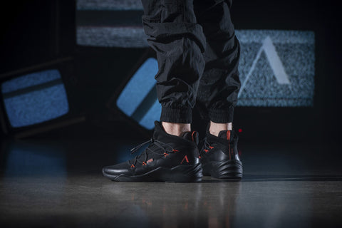 ARKK Copenhagen - Main Line Chrontech Mesh HS W13 Black Neon Coral-Men Chrontech Black