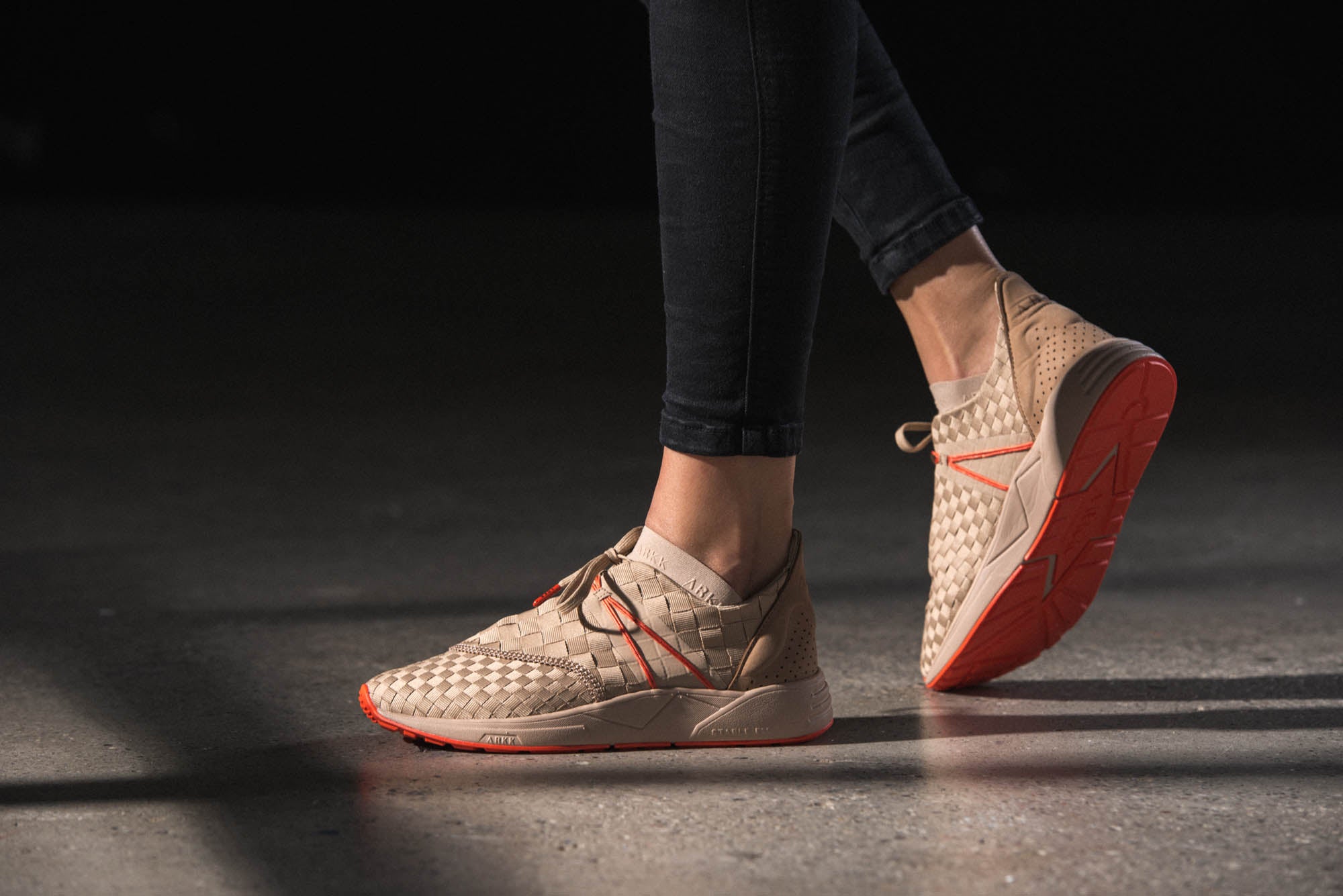 ARKK Collection Eaglezero Braided S-E15 Sand Bright Red - Women Eaglezero Sand