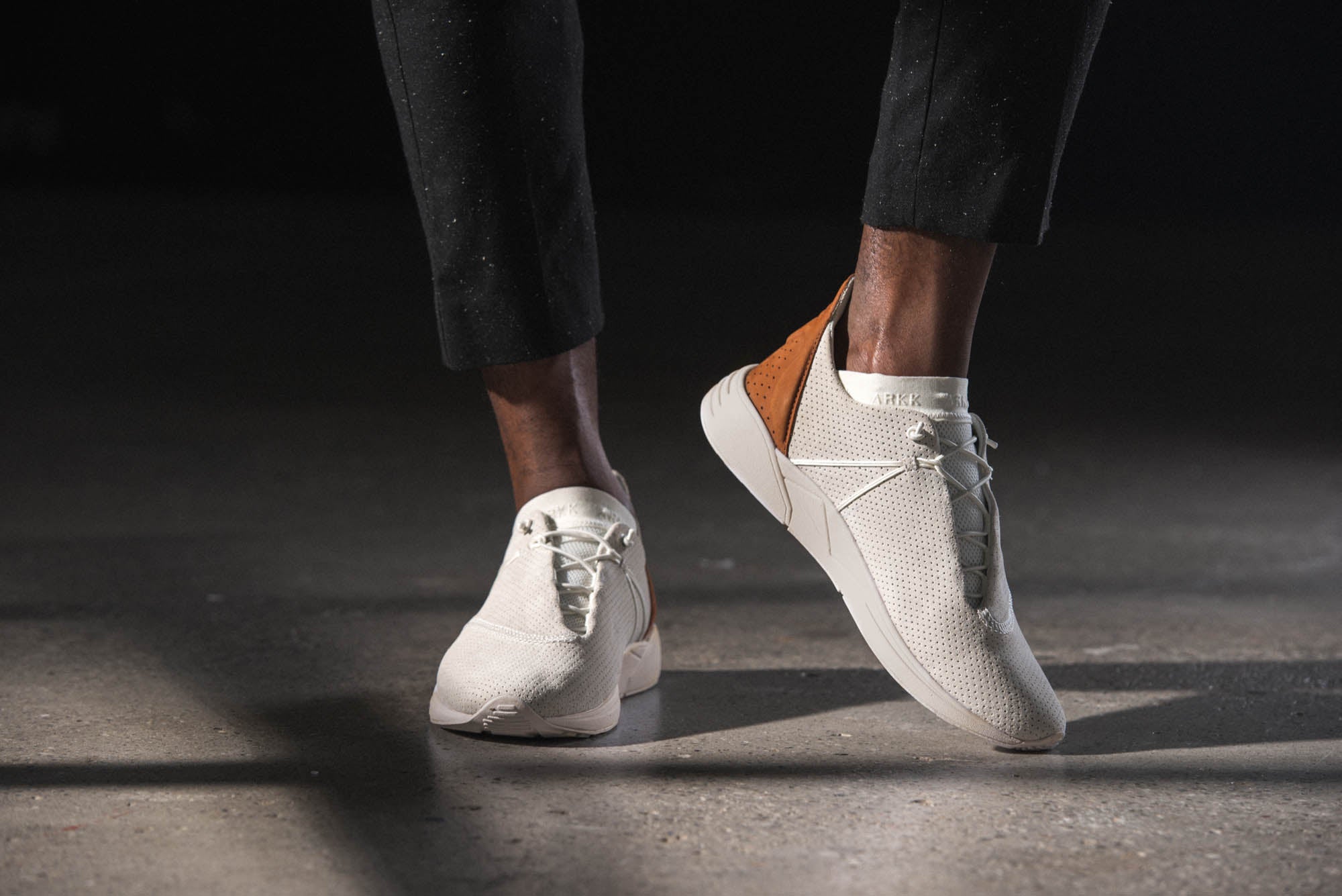 ARKK Collection Eaglezero Suede S-E15 Off White Brown - Men Eaglezero Off White