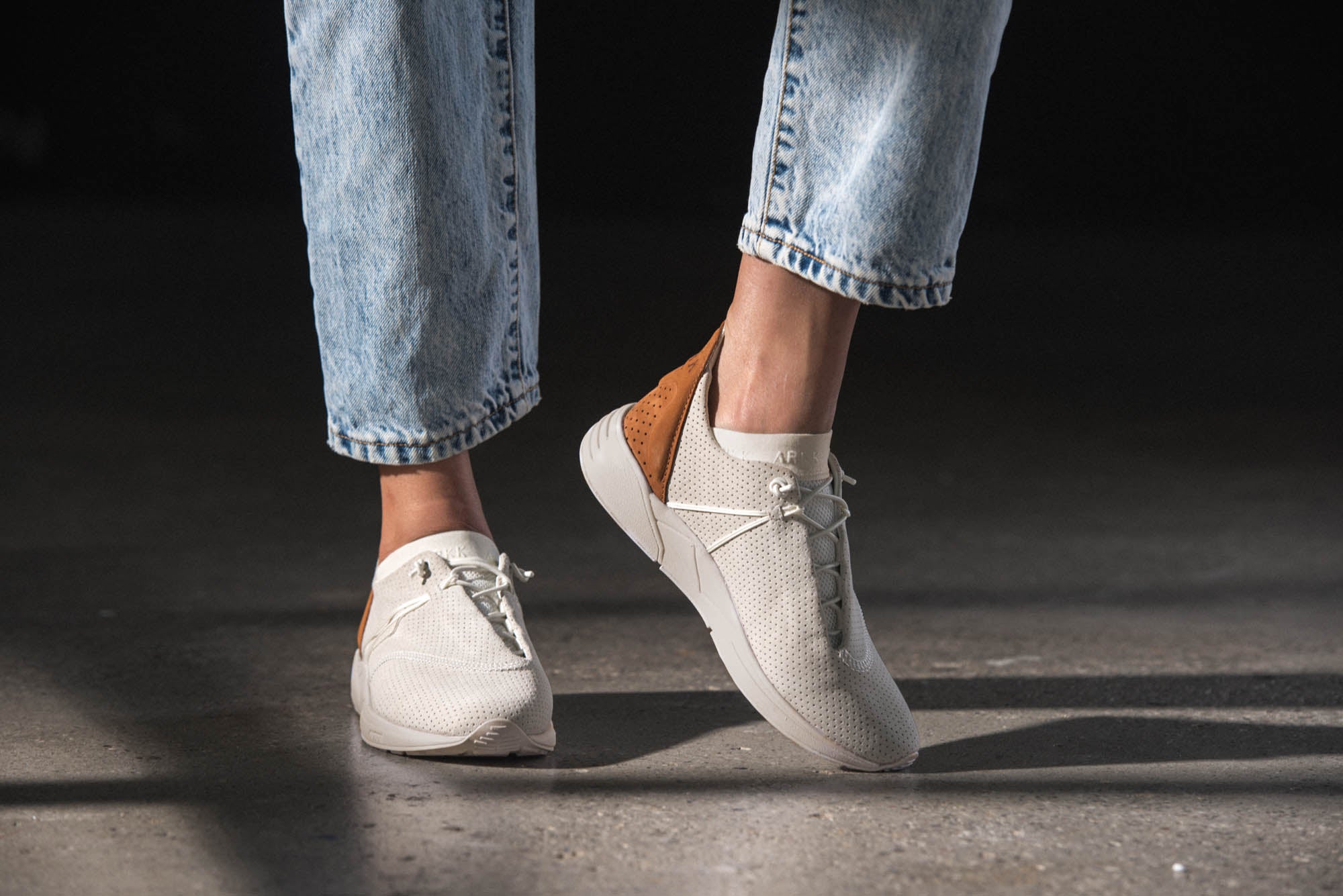 ARKK Collection Eaglezero Suede S-E15 Off White Brown - Women Eaglezero Off White