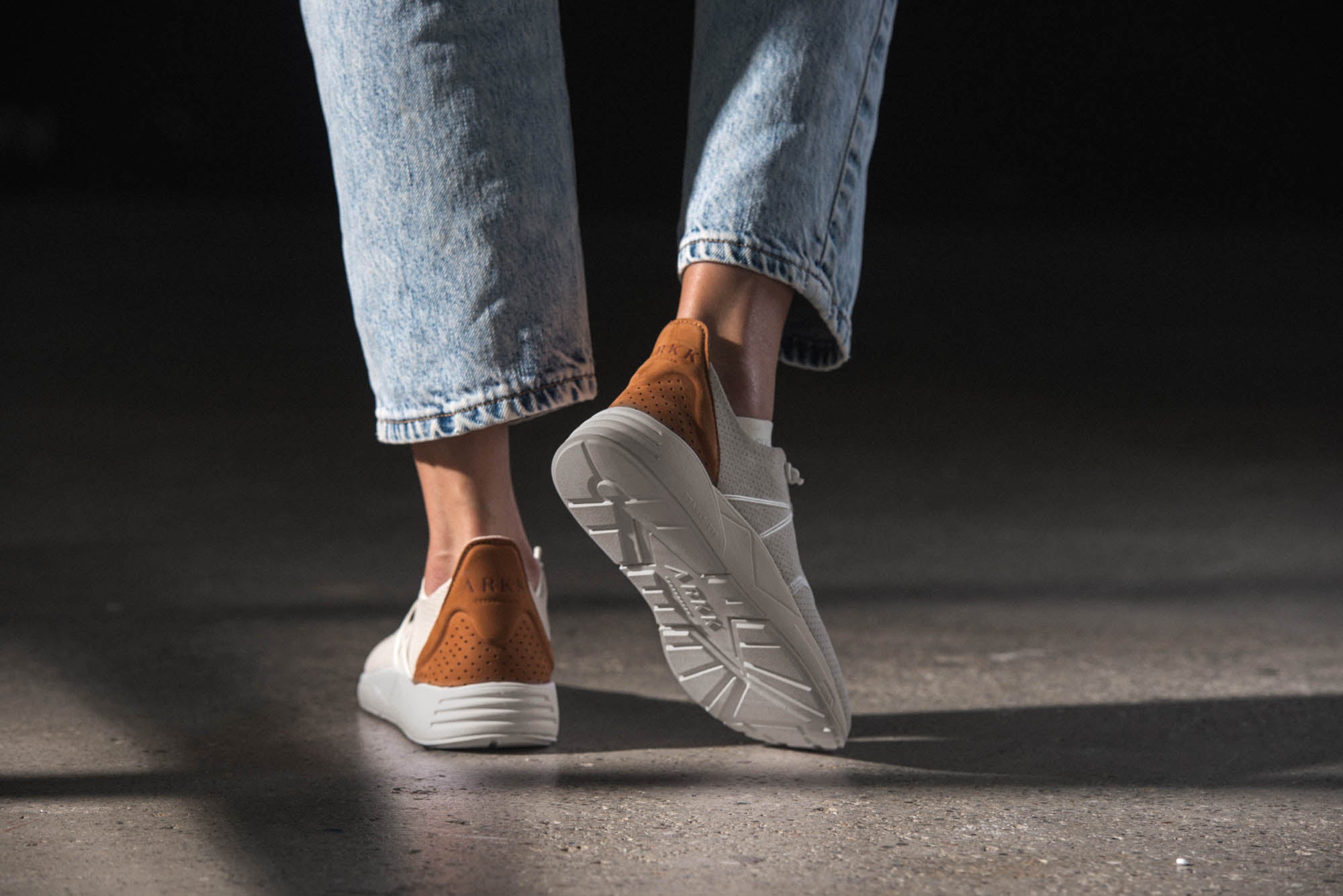 ARKK Collection Eaglezero Suede S-E15 Off White Brown - Women Eaglezero Off White