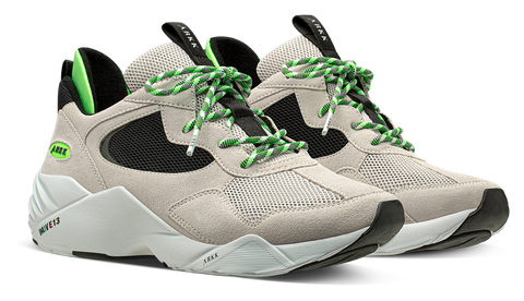 ARKK Collection Kanetyk Suede 2.0 W13 | Soft Grey Vivid Green | Men Kanetyk