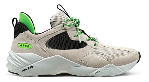 ARKK Collection Kanetyk Suede 2.0 W13 | Soft Grey Vivid Green | Men Kanetyk