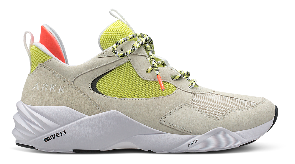 ARKK Collection Kanetyk Suede W13 Off White Neon Lime - Women Kanetyk