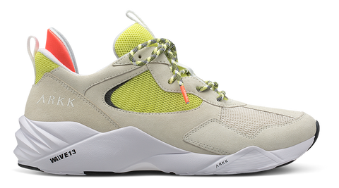ARKK Collection Kanetyk Suede W13 Off White Neon Lime - Women Kanetyk