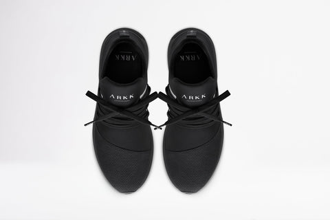 ARKK Copenhagen - Iconic Line Raven Mesh S-E15 All Black White-MEN Raven Black