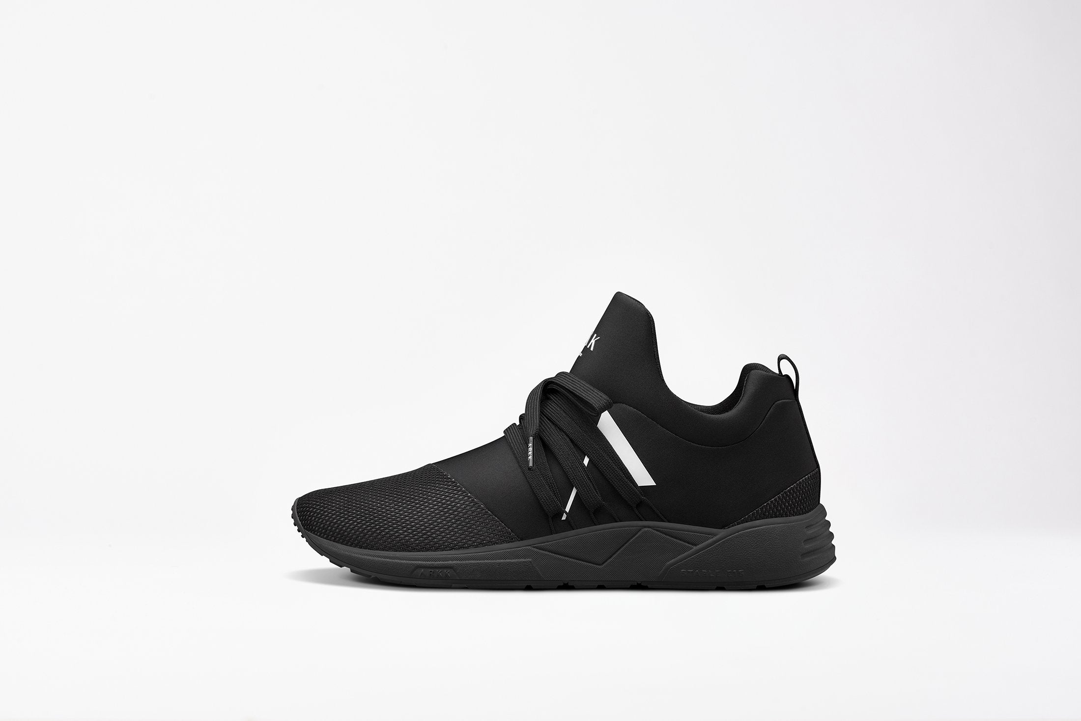ARKK Copenhagen - Iconic Line Raven Mesh S-E15 All Black White-MEN Raven Black