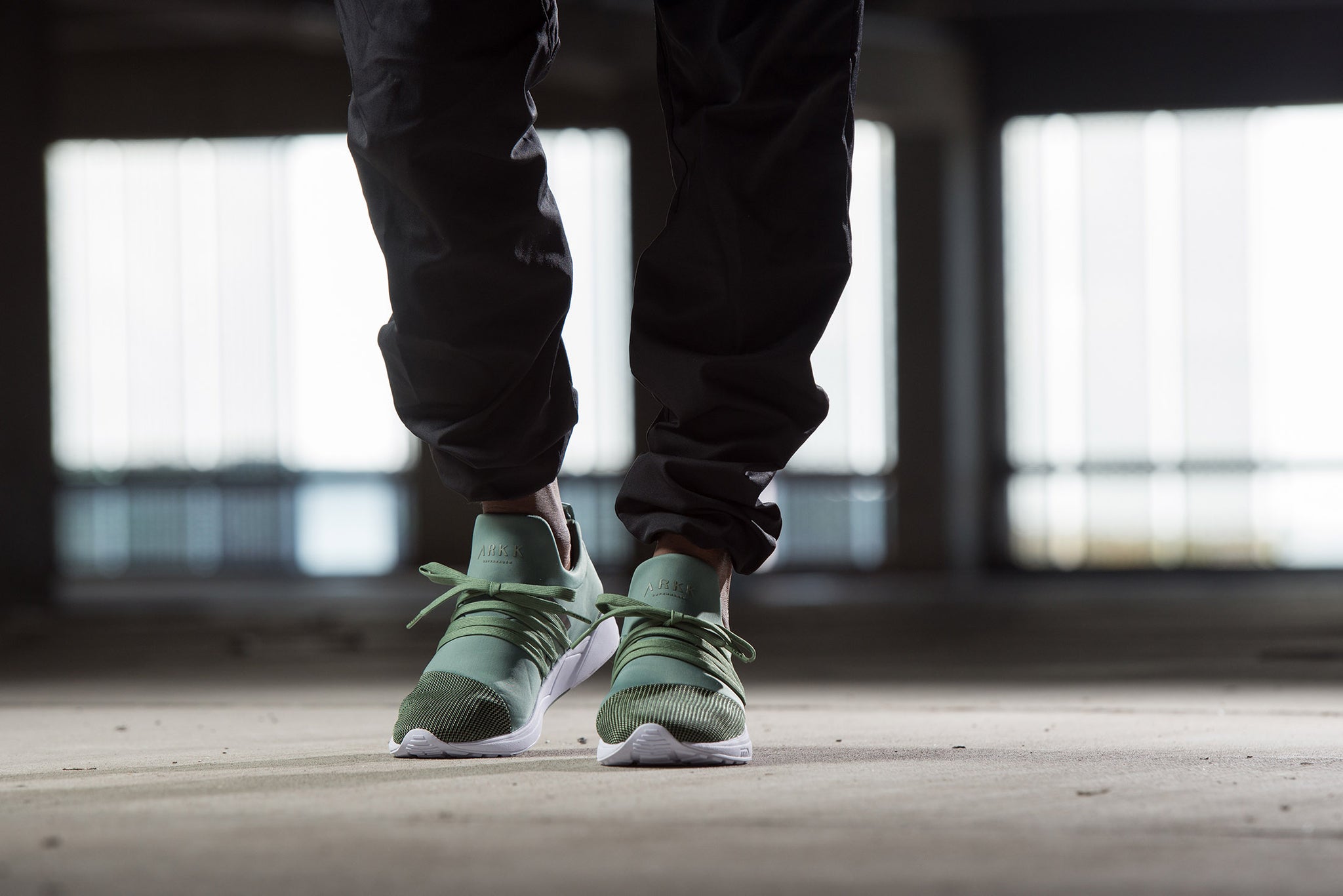 ARKK Collection Raven Mesh S-E15 Sage Green Black - Men Raven Dusty Green