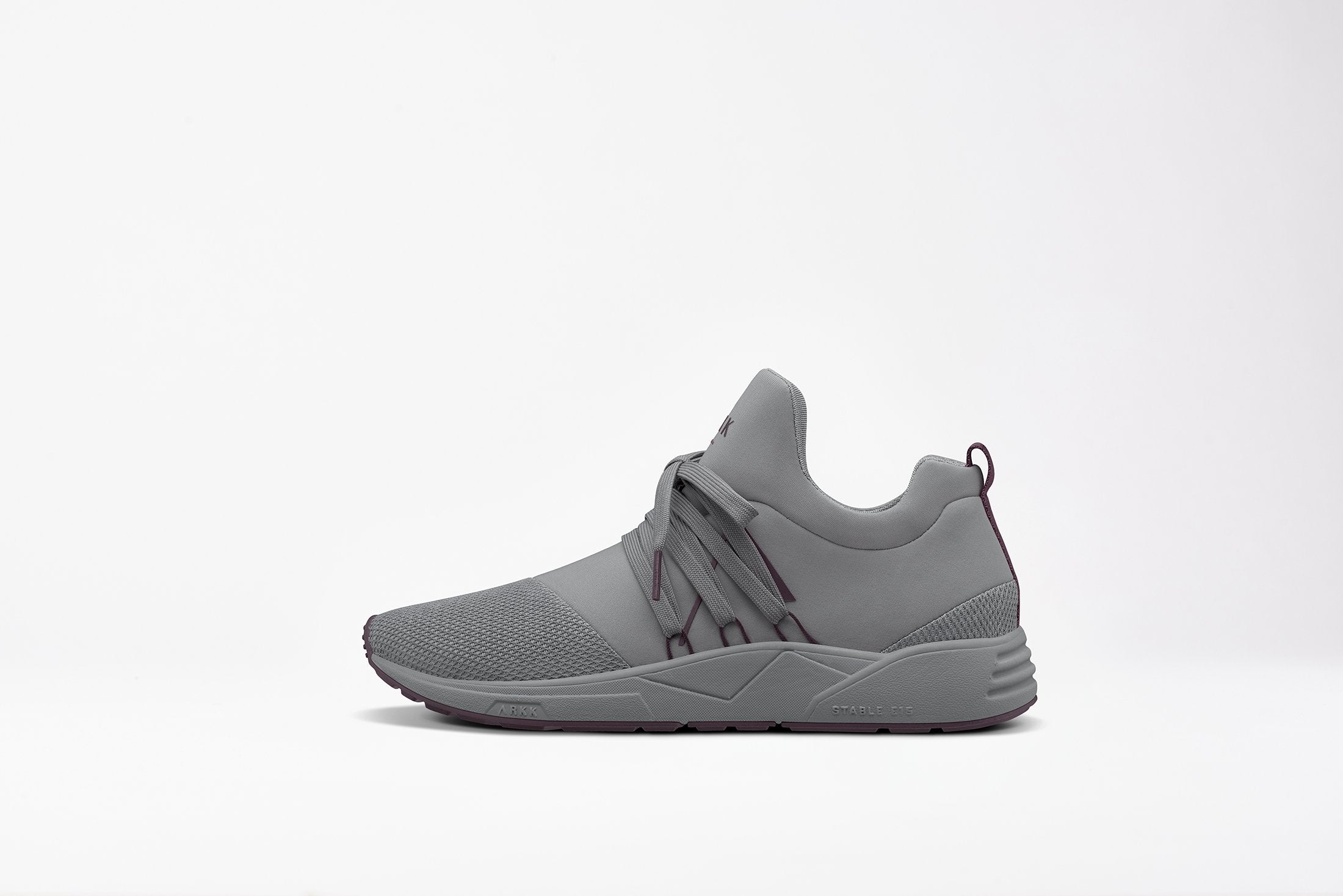 ARKK Copenhagen - Essential Line Raven Mesh S-E15 Titanium Dark Bordeaux-MEN Raven Titanium