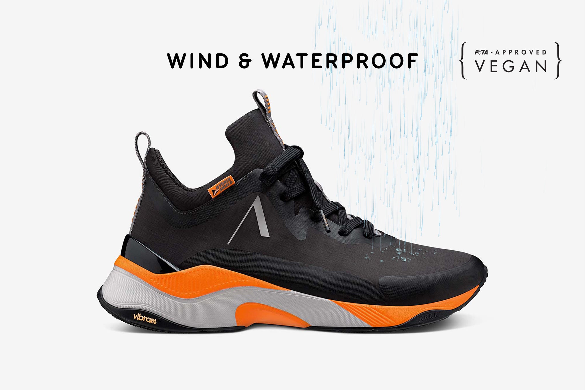 ARKK Collection Stormrydr Nylon HL VULKN Vibram | Black Orange Glory | Men Stormrydr