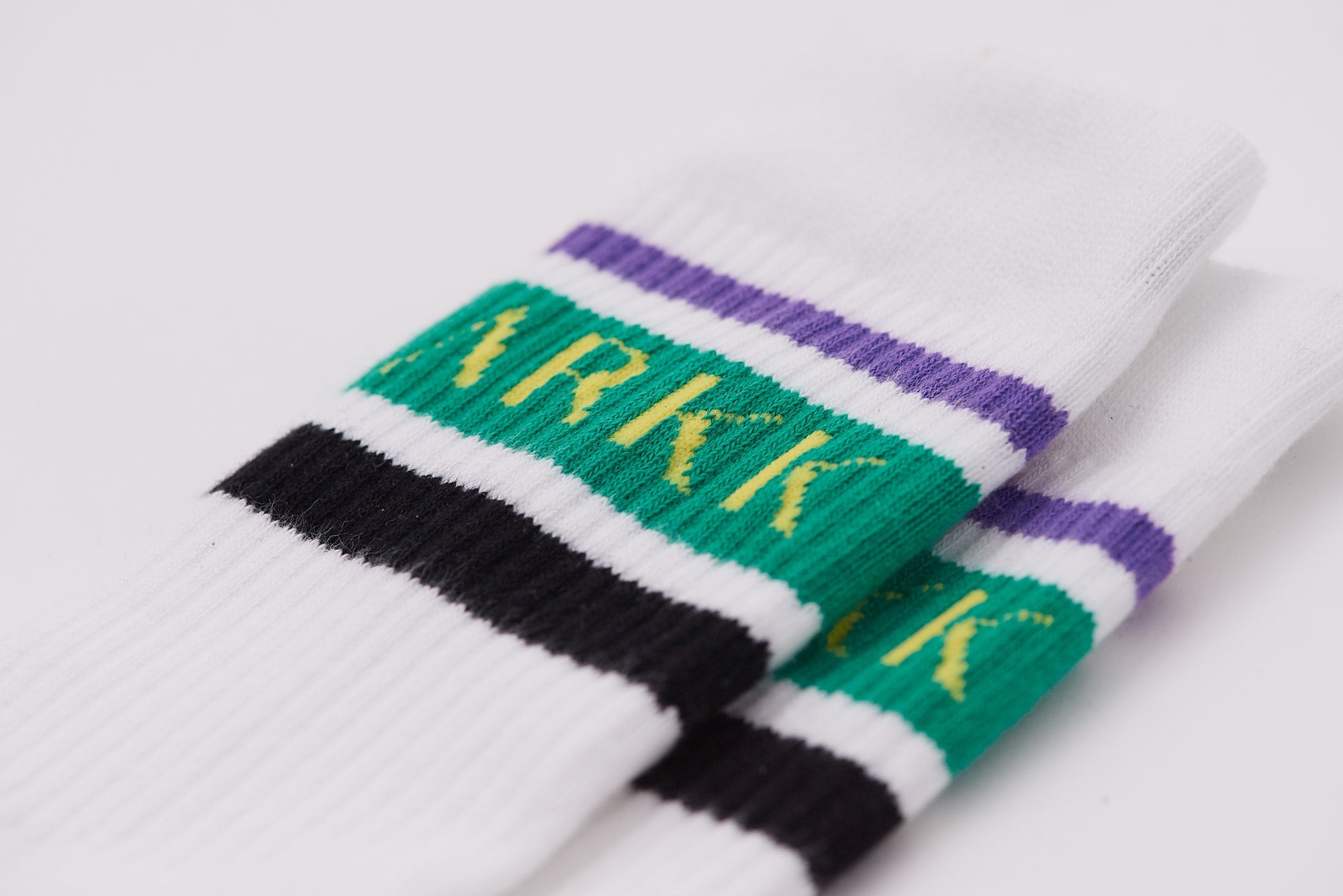 ARKK Accessories The High Sock - Striped White Soft Teal Socks White Soft Teal