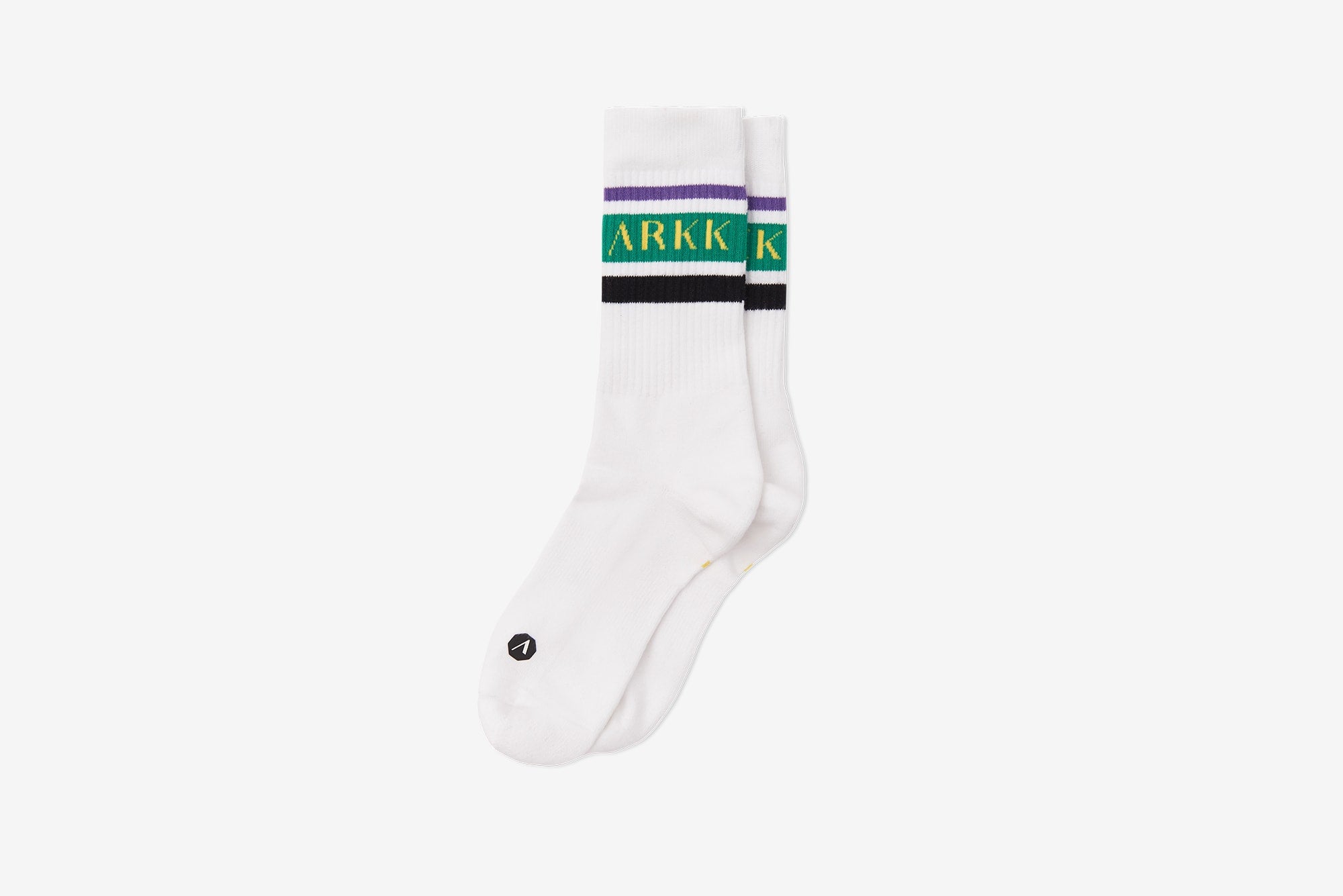 ARKK Accessories The High Sock - Striped White Soft Teal Socks White Soft Teal