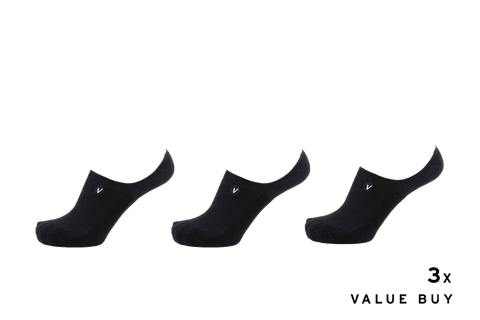 ARKK Accessories The No Show Sock Black - 3pack Socks