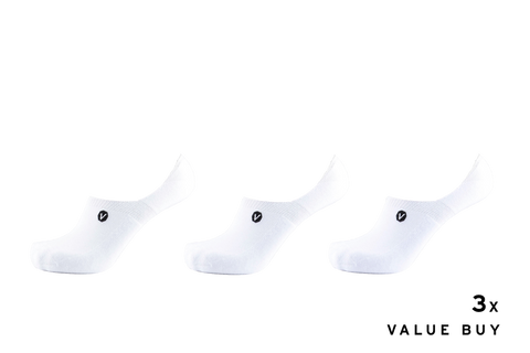 ARKK Accessories The No Show Sock White - 3pack Socks