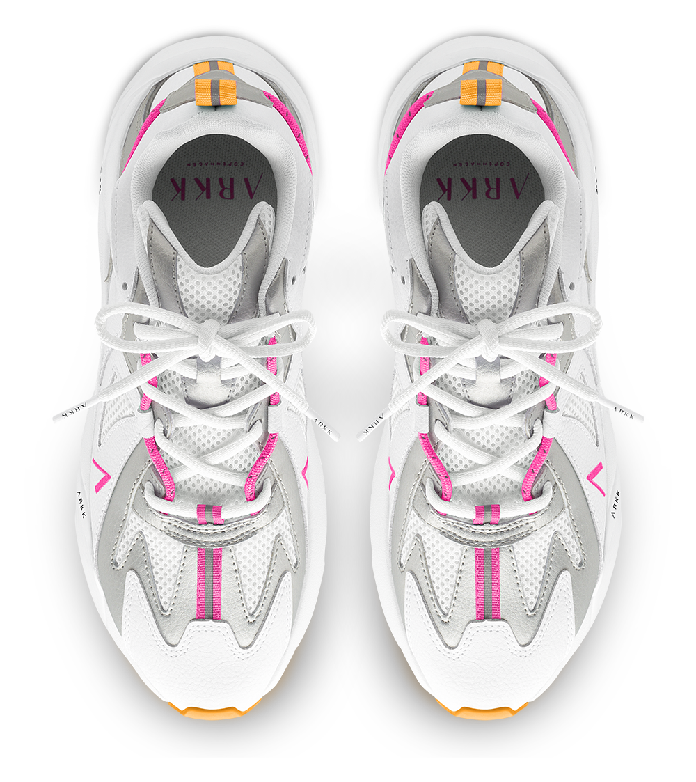 ARKK Collection Tuzon Leather W13 | White Silver Vivid Pink | Women Tuzon